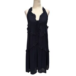a loves a Navy Sleeveless Ruffle Tiered Dress Small